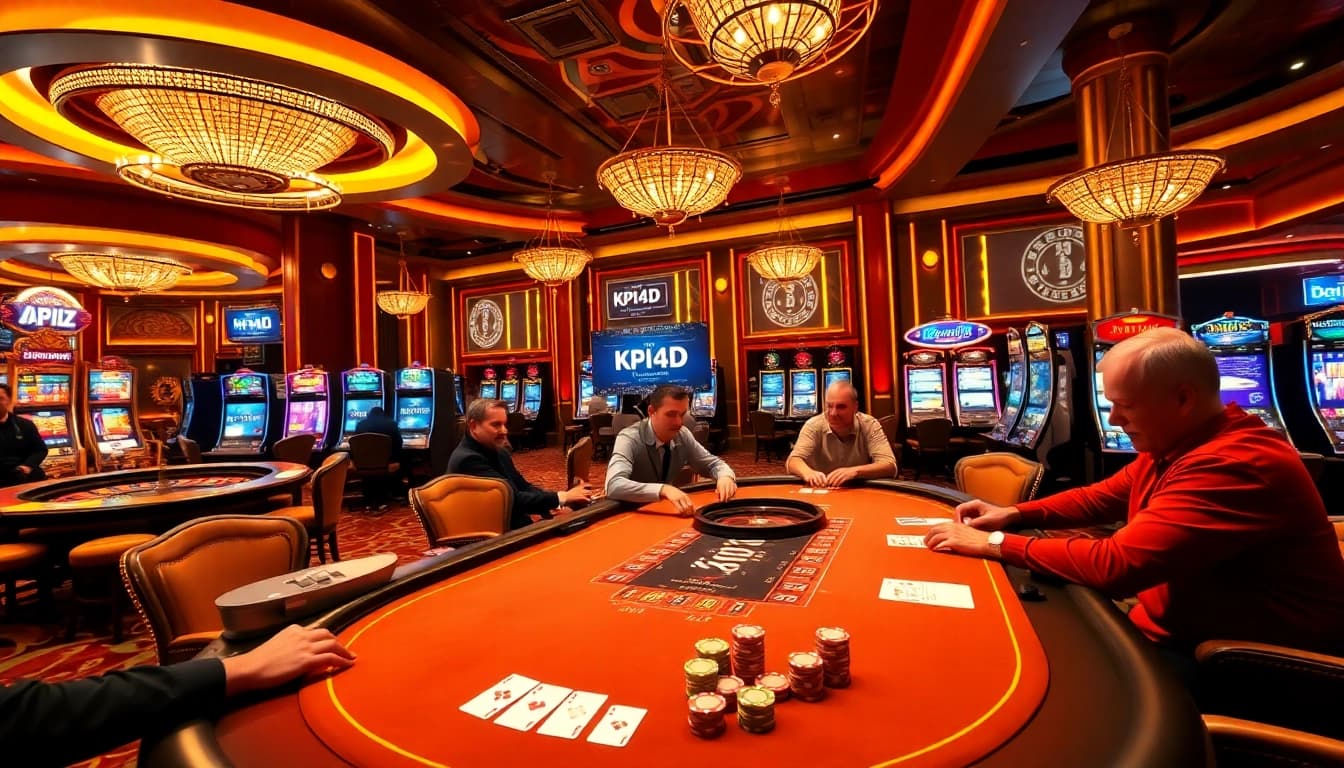 KPI4D enhances the excitement at a luxurious poker table filled with high-stakes action.
