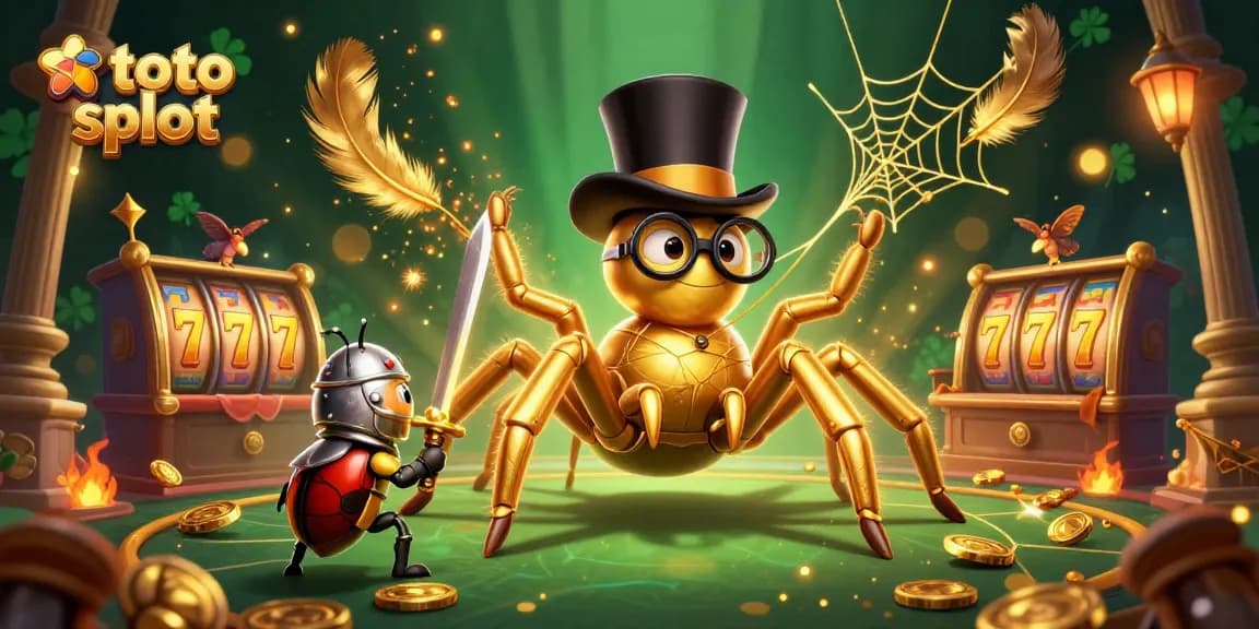 Engage with the thrilling world of toto slot at a vibrant casino featuring an adventurous scene with unique characters.