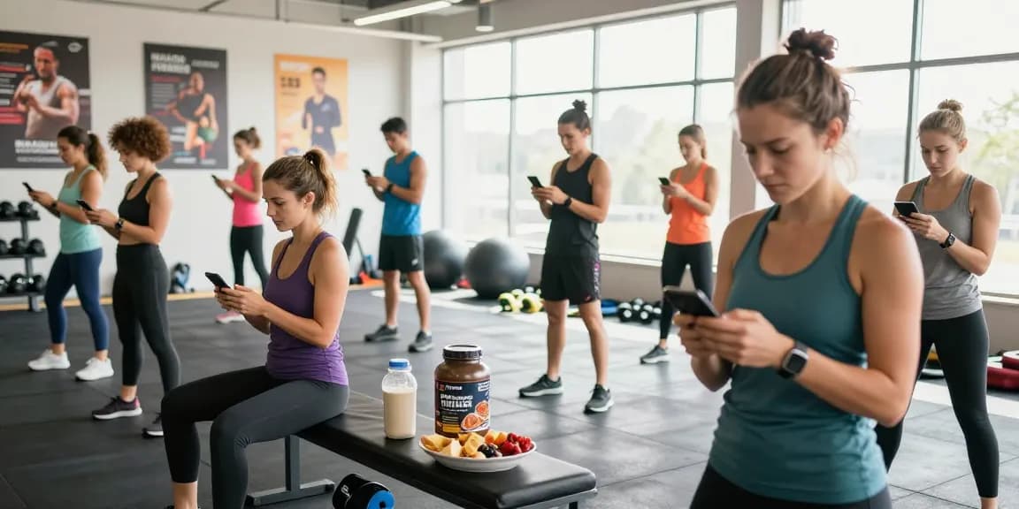 Group using best macro tracker apps in a modern gym.