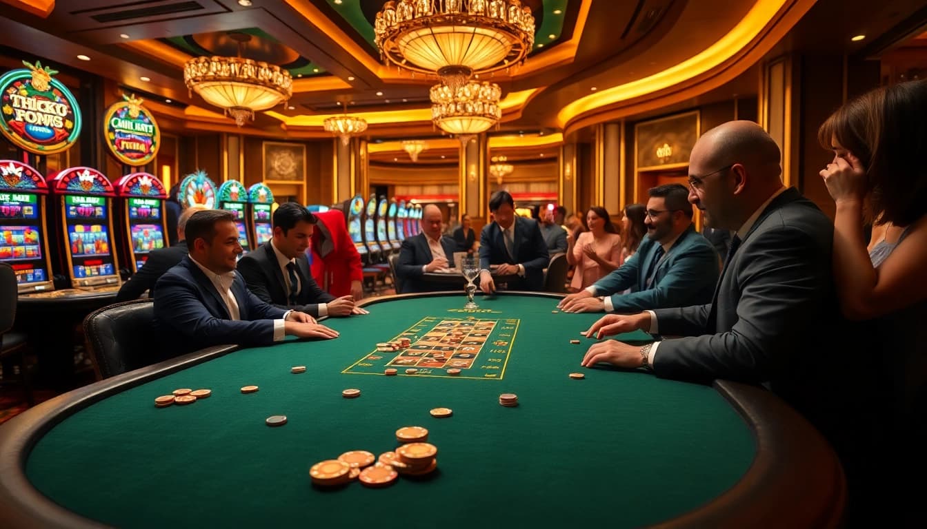 Experience the excitement of aresgacor with thrilling poker action at a luxurious casino table.