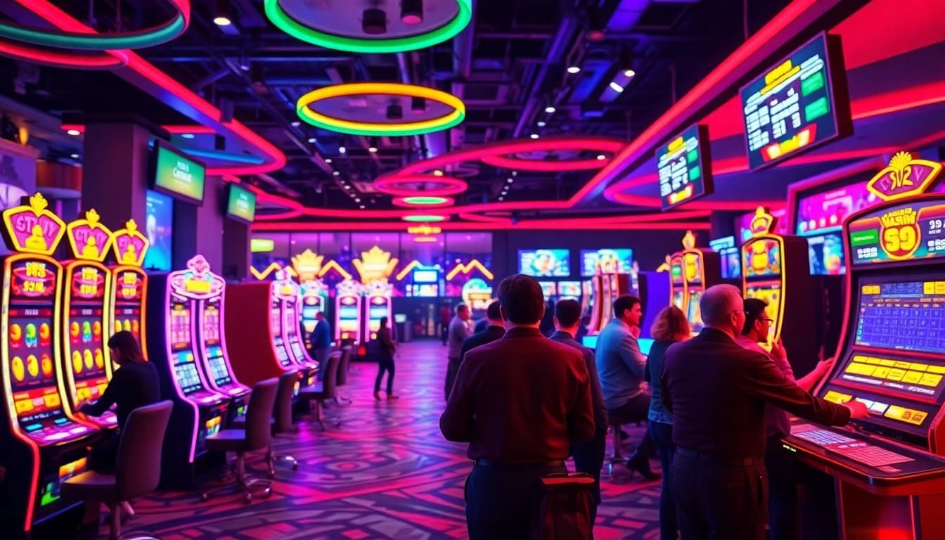 Engaging scene featuring the lively Vegas hero casino setting with vibrant gaming elements.