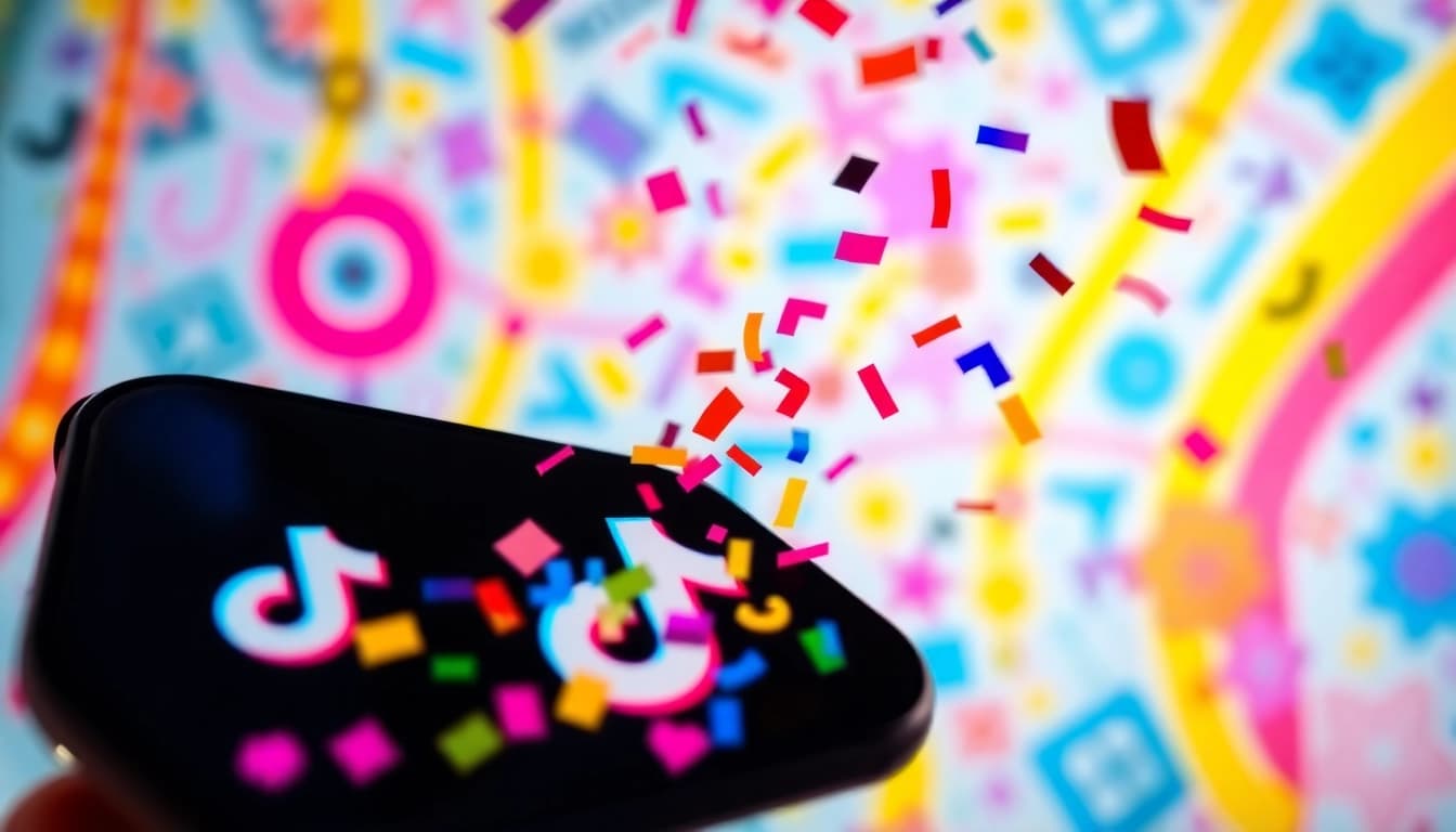 tiktok いいね 購入の効果を示す色とりどりのいいねが画面に溢れています。
