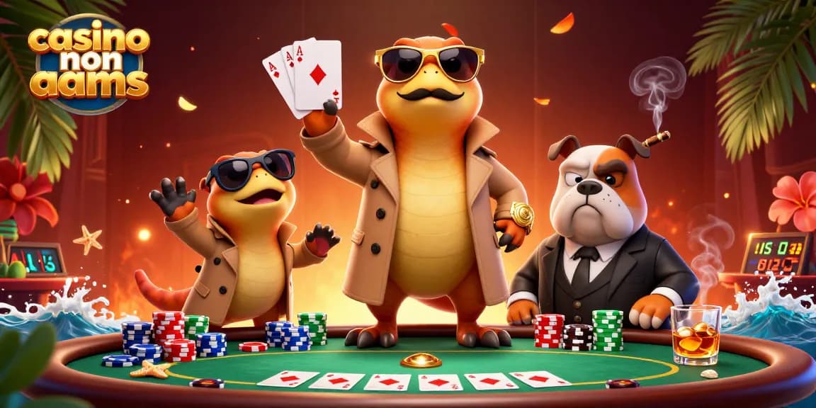 Giocatori al casino non AAMS, tre rapaci in un cappotto che si travestono da persona alta, mentre tentano di entrare in una lounge VIP.