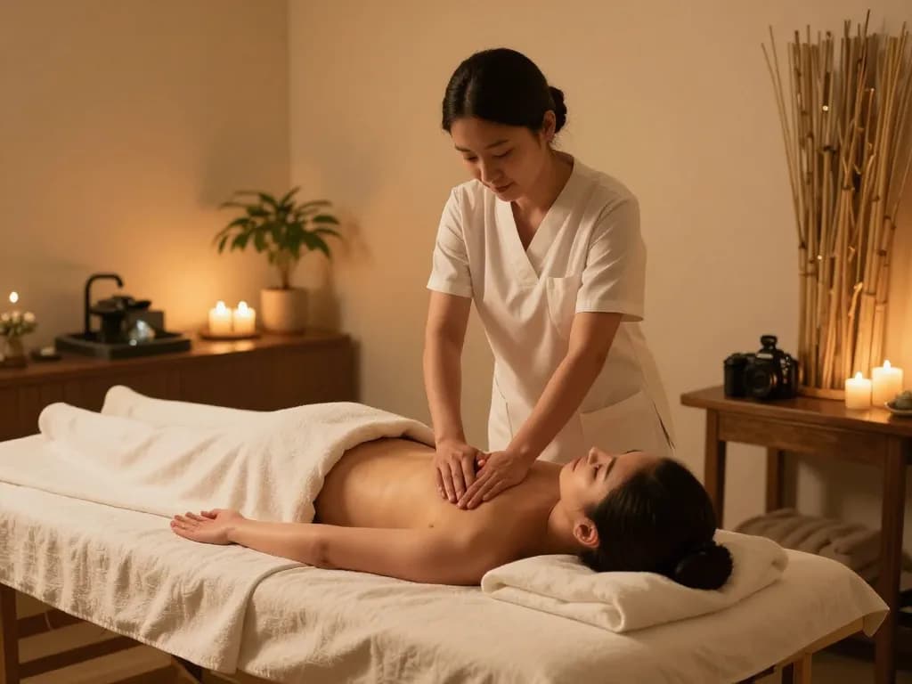 Relaxing Swedish massage experience at a tranquil spa highlighting 천안스웨디시 therapy.