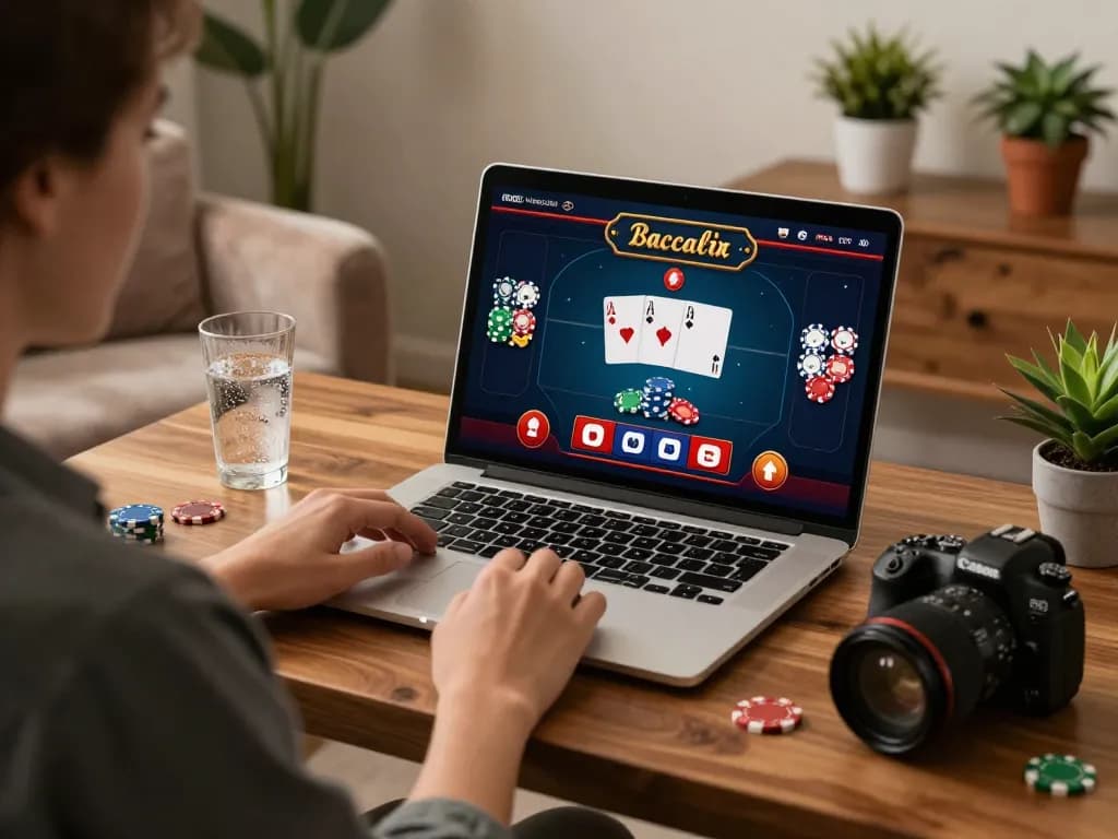 Engaging online baccarat gameplay showcasing the luxurious atmosphere of a baccarat site with interactive elements.