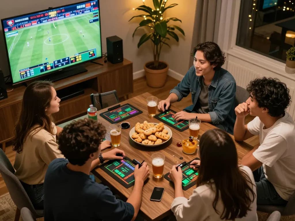 bóng đá lu sports betting gathering with friends analyzing football matches.