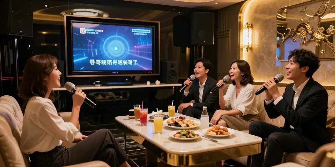 https://www.gangnammicroom.com에서 프리미엄 가라오케 서비스와 함께 즐거운 시간을 보내는 모습