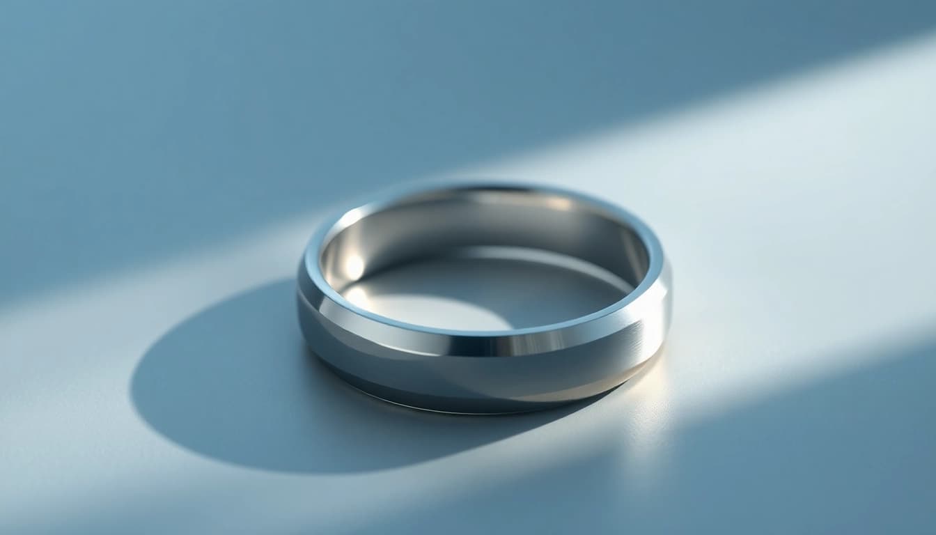 Stylish Health Ring highlighting its modern design and embedded features against a serene backdrop.