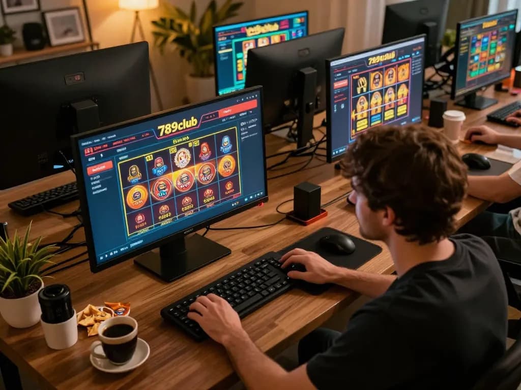 Engaging 789club online gaming session showing strategic play with multiple game screens