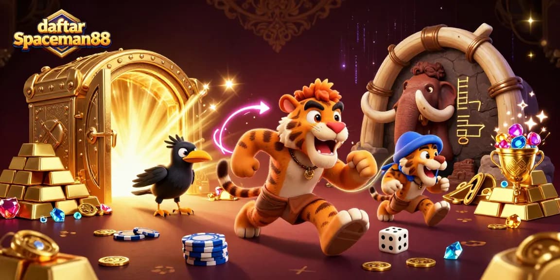 Engage in exciting gameplay at daftar spaceman88 with vibrant casino atmosphere and unique characters.