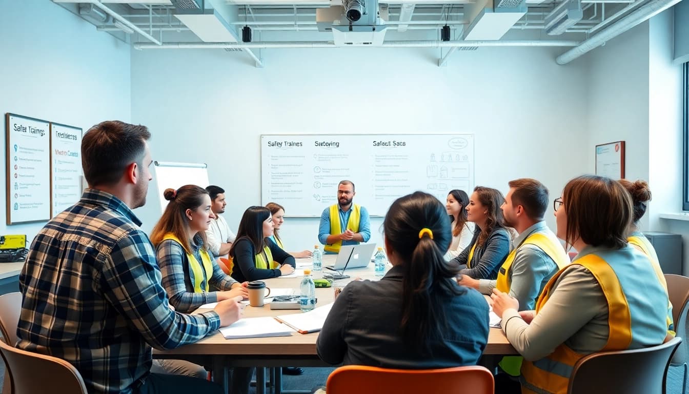 Engaging OSHA training session in Carolinas with diverse participants and a trainer.