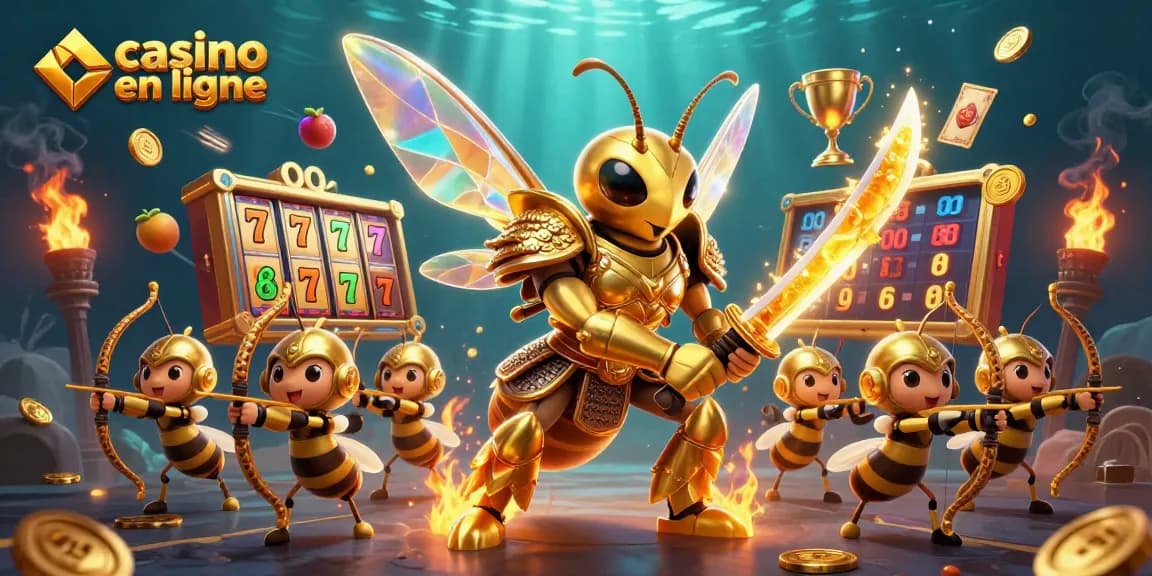 Jouez à des machines à sous captivantes au casino en ligne avec une ambiance lumineuse.