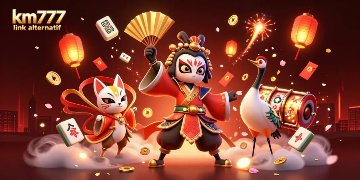 Engage with the exciting km777 link alternatif scene featuring colorful slot reels and dynamic gambling elements.
