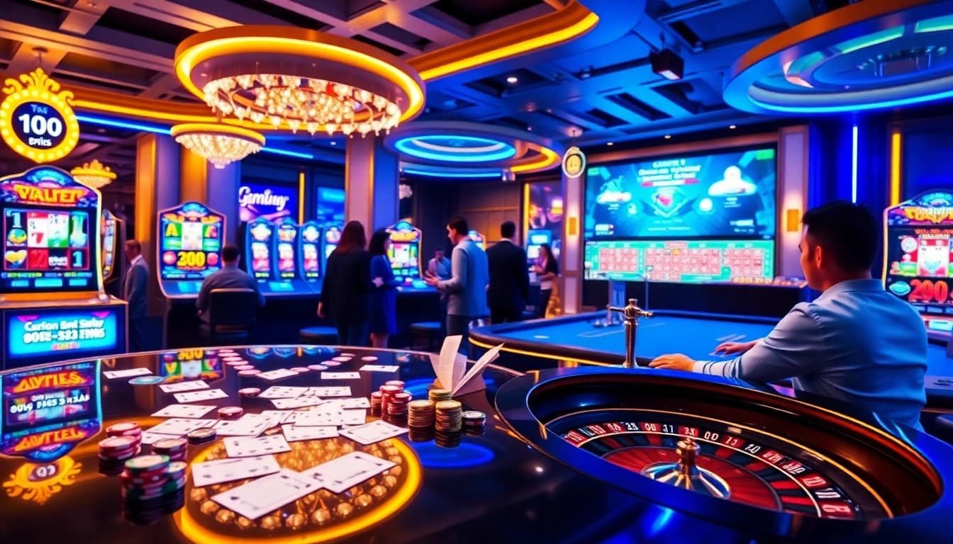 Découvrez l'excitation du casino en ligne avec des configurations de jeux virtuels dynamiques mettant en scène des joueurs divers et des paris passionnants.