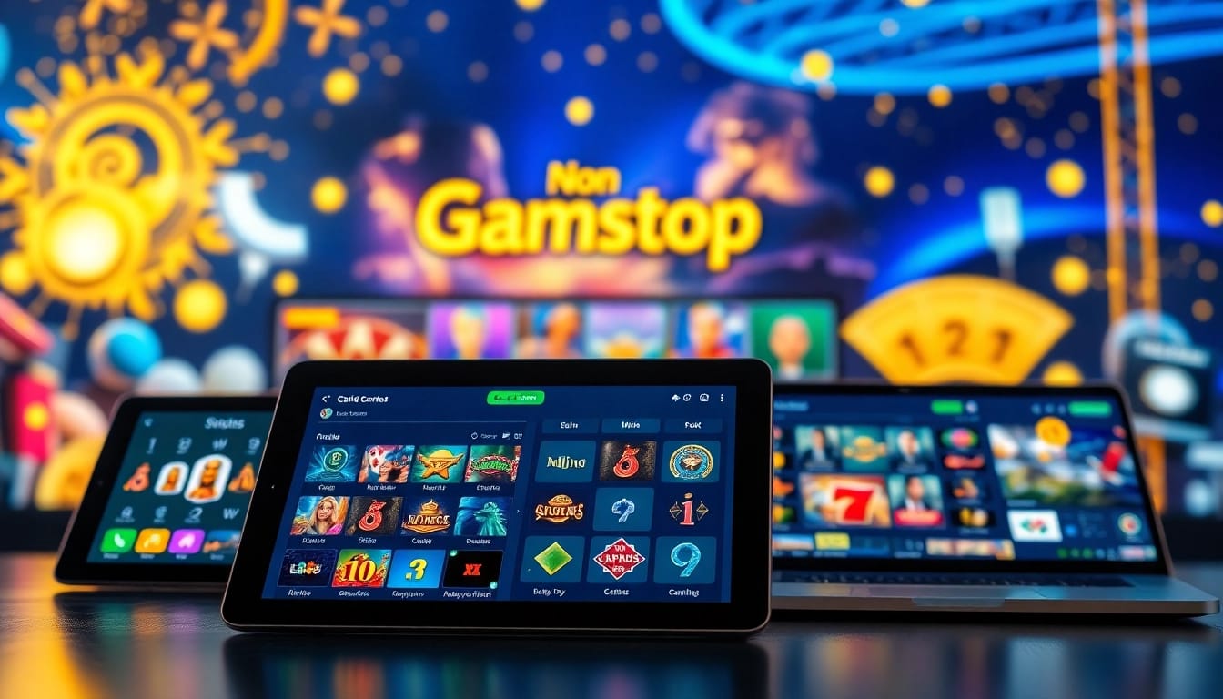 Players enjoying various gaming options at a Non gamstop casino, highlighting excitement and engagement.