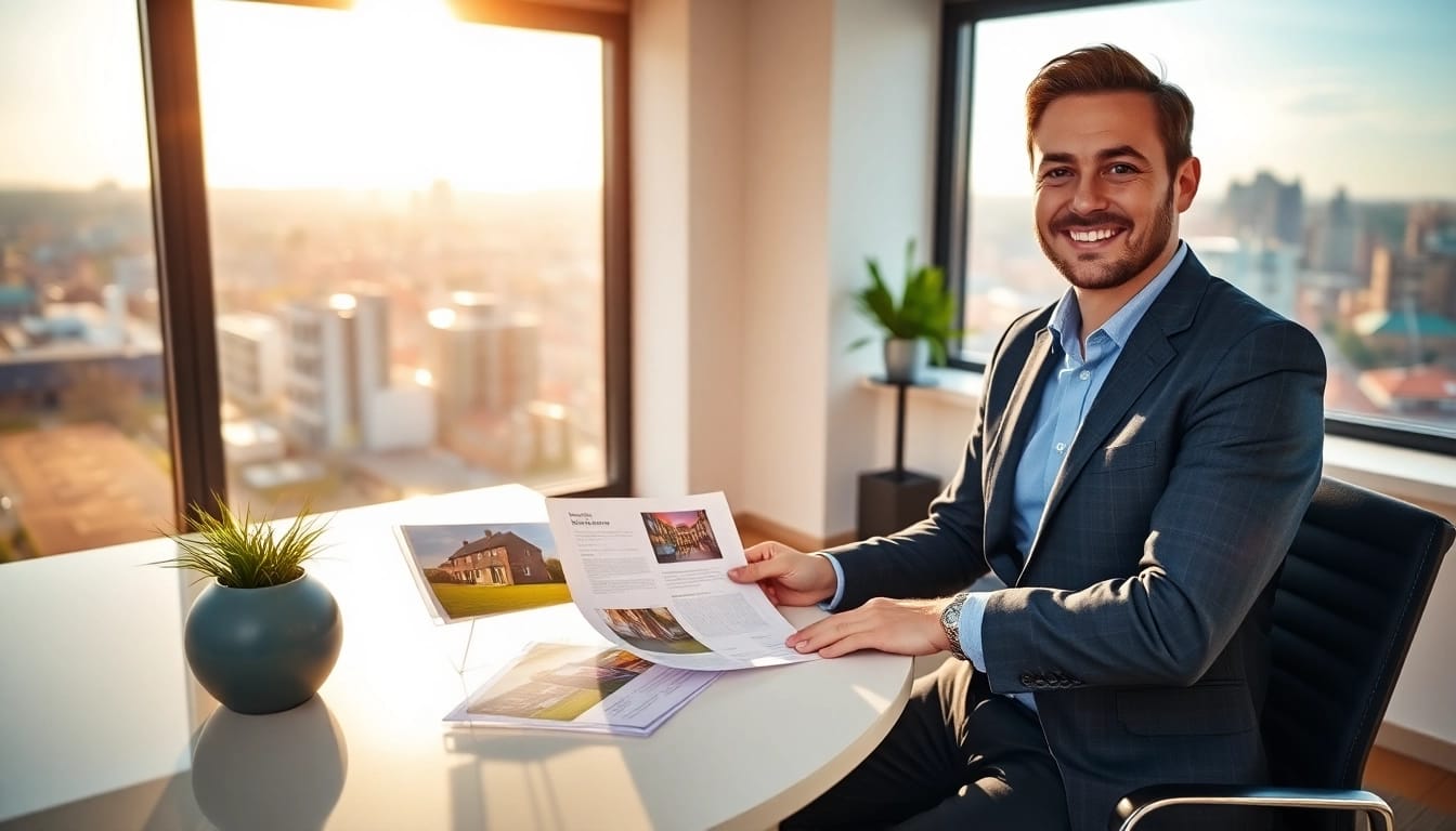 Showcase of guaranteed rent in high Wycombe with a real estate agent in a bright office.