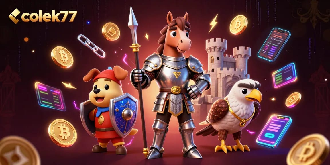 Win big at colek77 with medieval knights battling in a vibrant, casino-themed adventure.