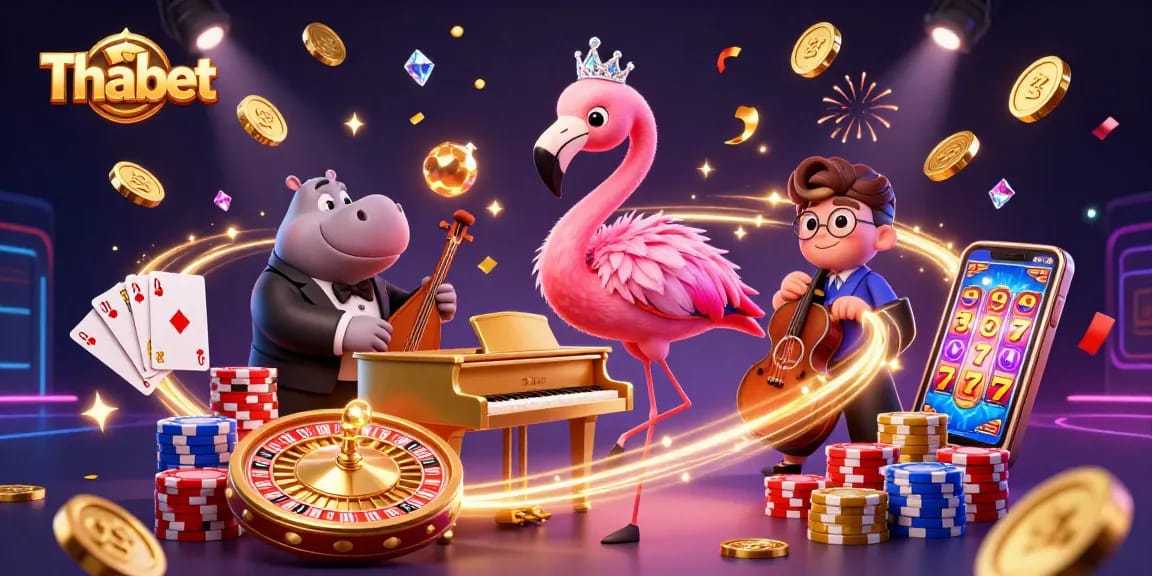 Thabet offers thrilling casino experiences with dynamic cartoon characters and vibrant game features.