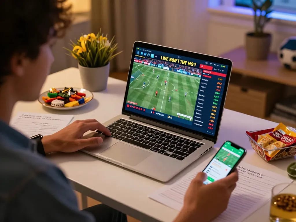 Engage with fabet's online sports betting experience using a laptop and smartphone for seamless gameplay.
