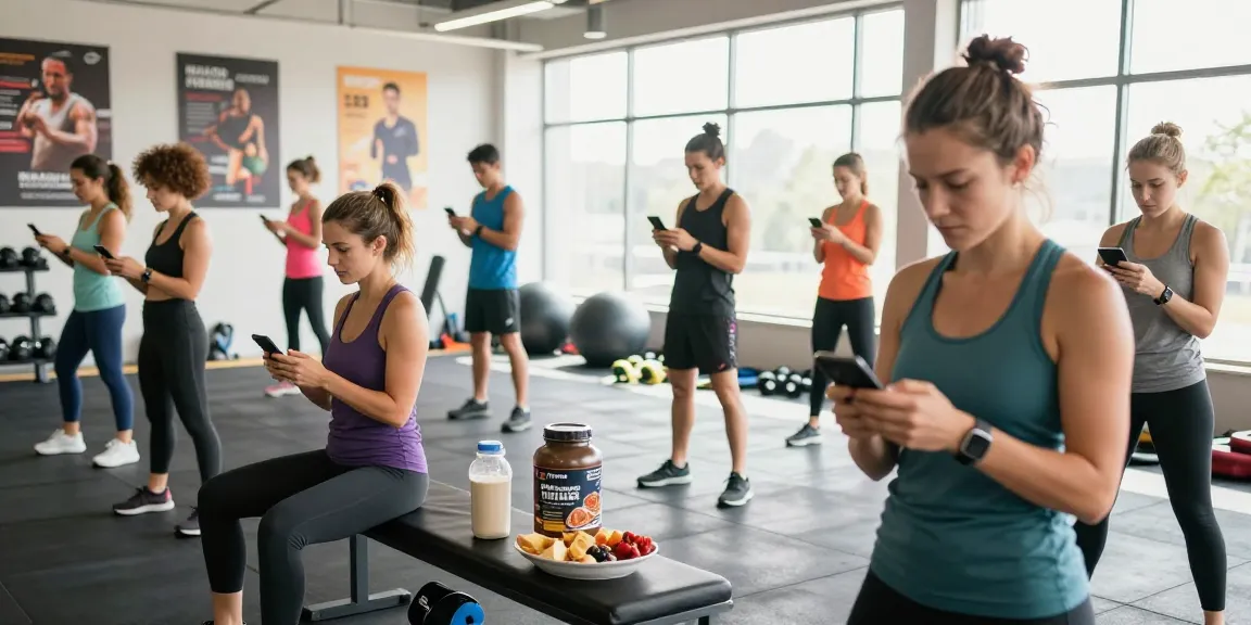 Group using best macro tracker apps in a modern gym.