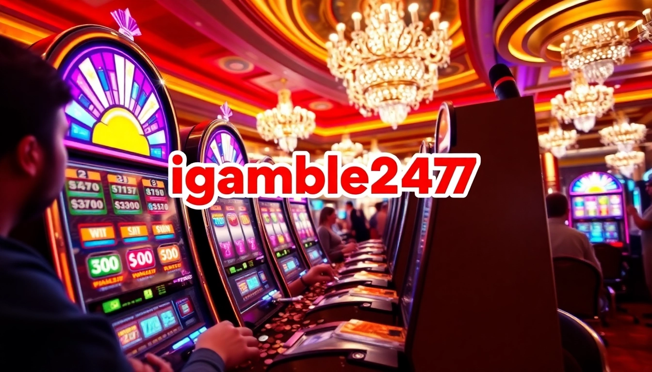 Mainkan igamble247 slot dengan mesin slot yang menarik dan suasana kasino yang meriah.