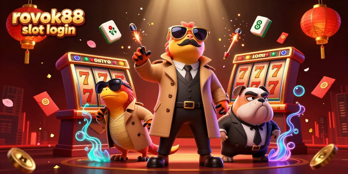 Play rokok88 slot login and experience thrilling wins in an animated VIP casino lounge scene.