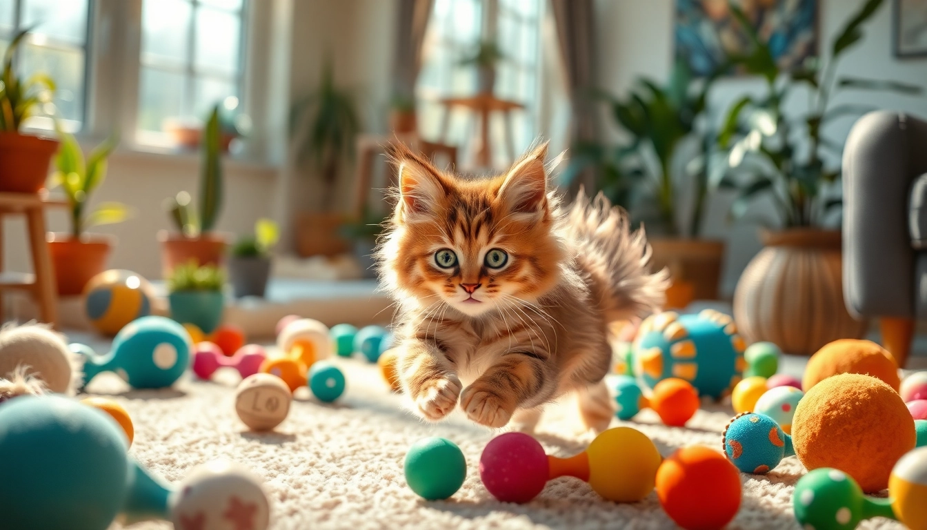 Adorable Maine Coon kittens for sale Bay Area playfully engaging with toys in a sunlit room.
