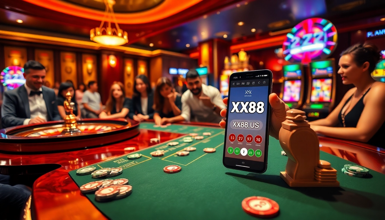 Excited players at a table featured on https://xx88.us/ showcasing the thrill of casino gaming.