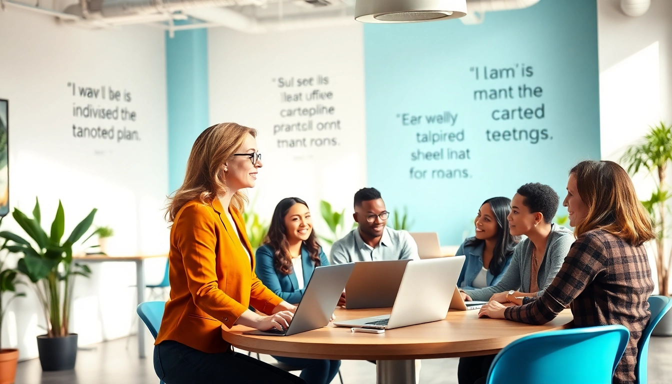 Career coaching session in a modern office showcasing personalized guidance and interaction.