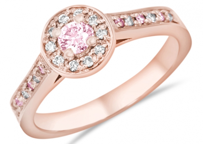Bague en or rose avec diamant | Cervin Blanc