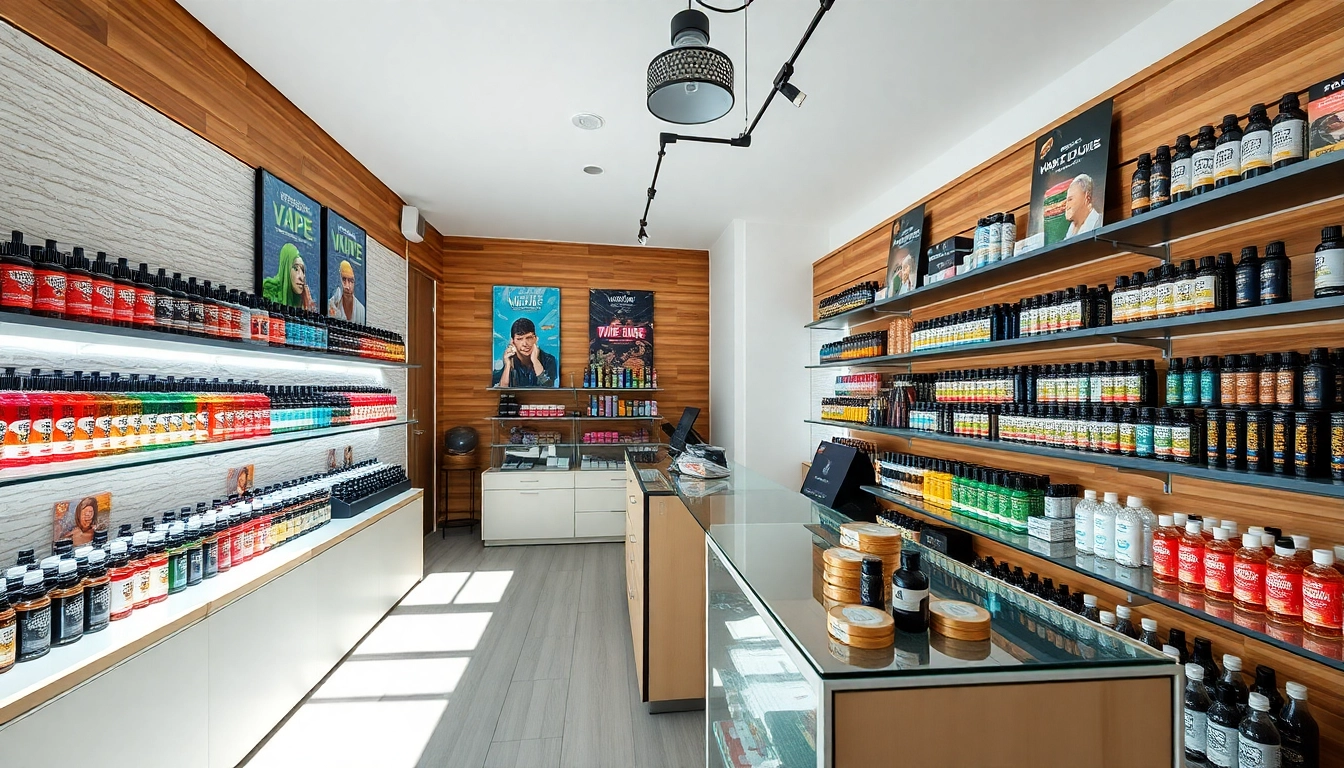 Browse the vibrant selection at vape juice depot, showcasing an inviting and modern vape shop.