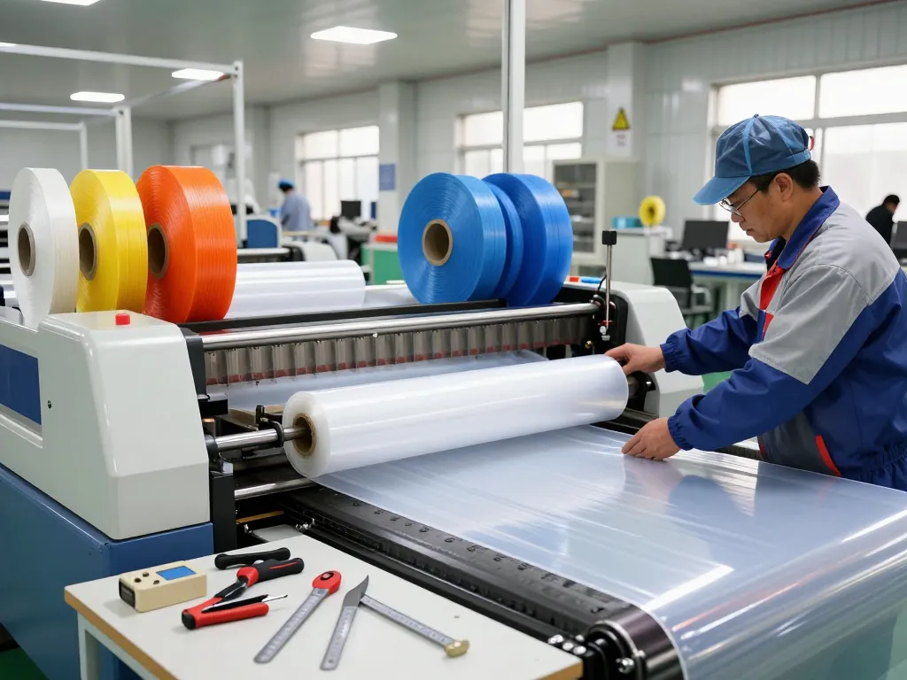 bóc ép plastic long biên process in a professional manufacturing facility, showcasing quality control and expert handling.
