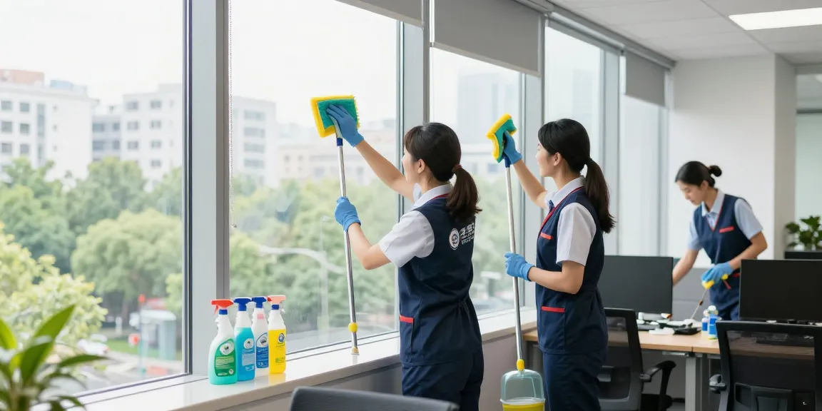 DISE Cleaning - Professionelles Reinigungsteam in Dortmund bei der Fensterreinigung.