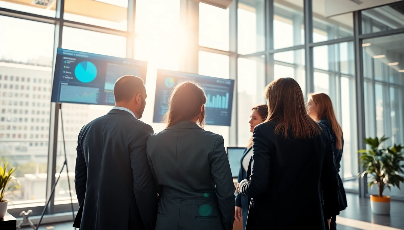 Managed IT services near me showcased by a professional team collaborating in a modern office.