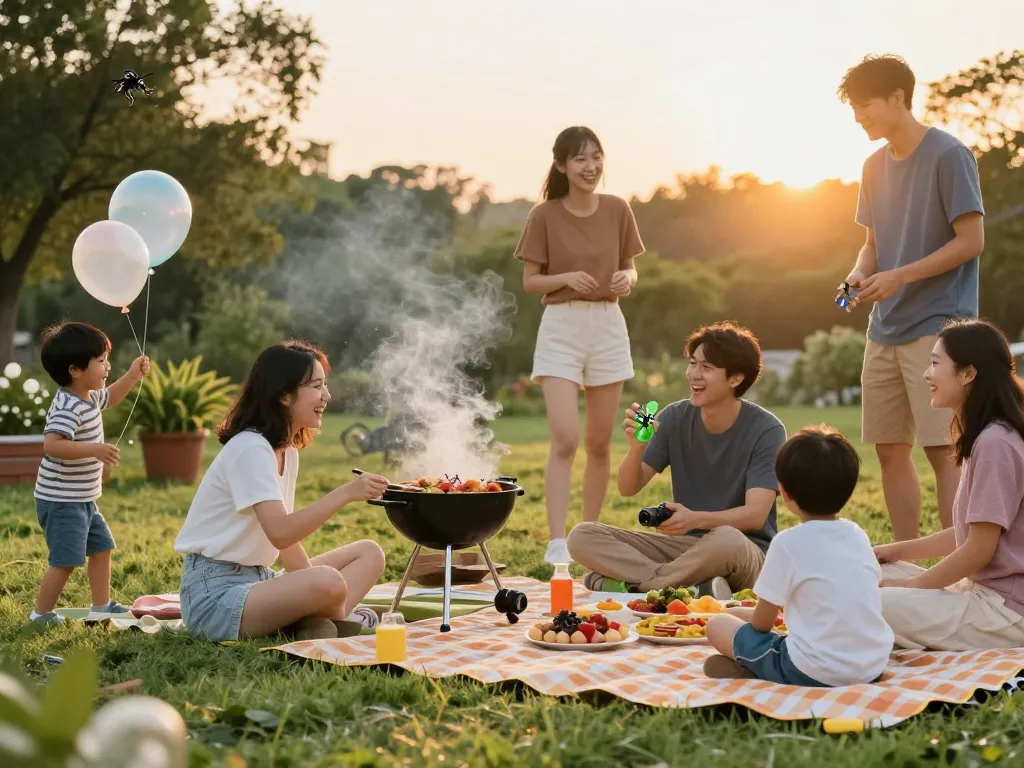 Best Mosquito Repellent protecting families during summer barbecues, ensuring fun and comfort outdoors.