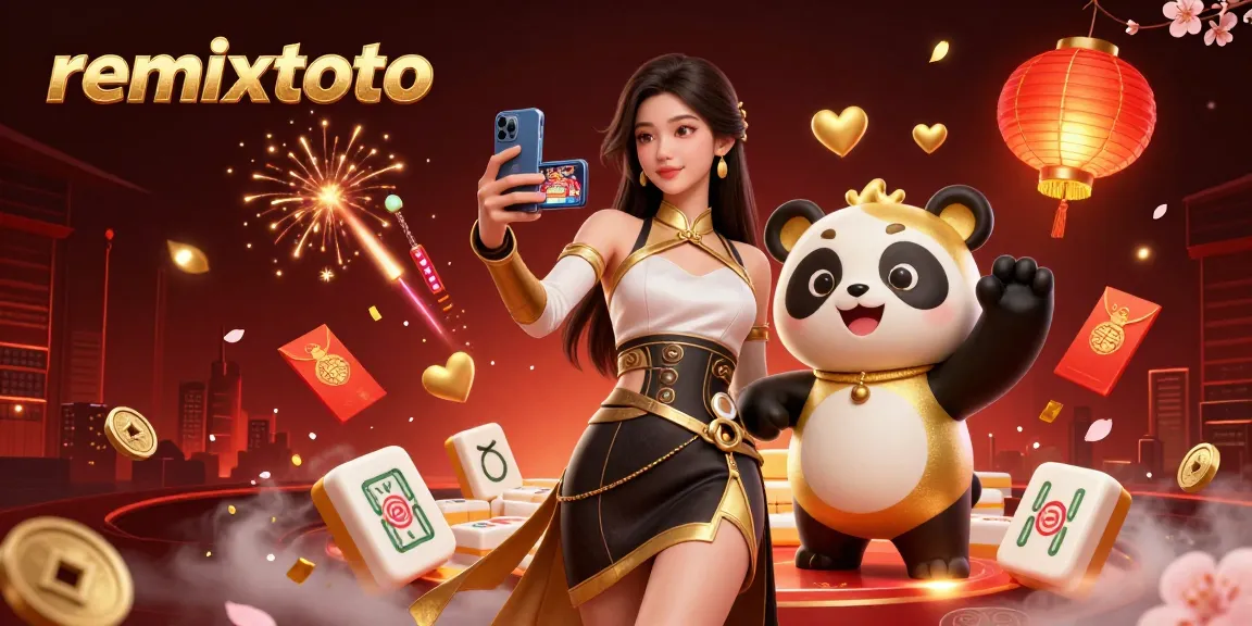 Experience remixtoto in an ultra-detailed 3D casino scene featuring vibrant characters and game elements.