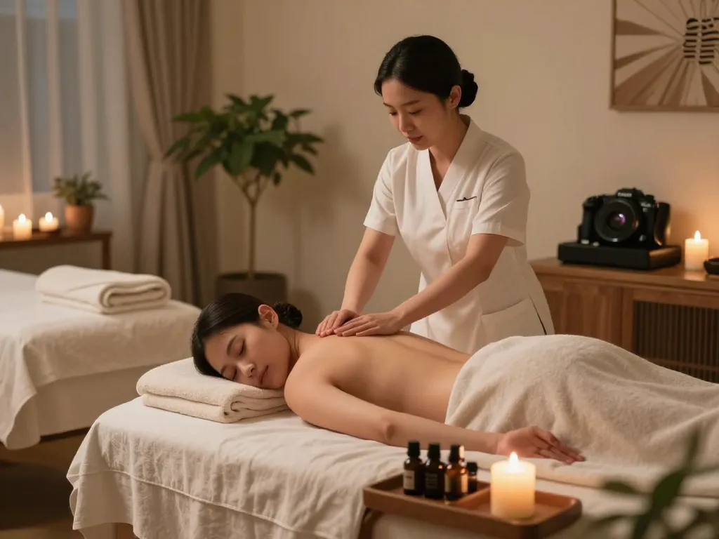 편안한 분위기와 전문 치료사와 함께 평화로운 스파 환경에서 서초스웨디시 마사지 체험하기.