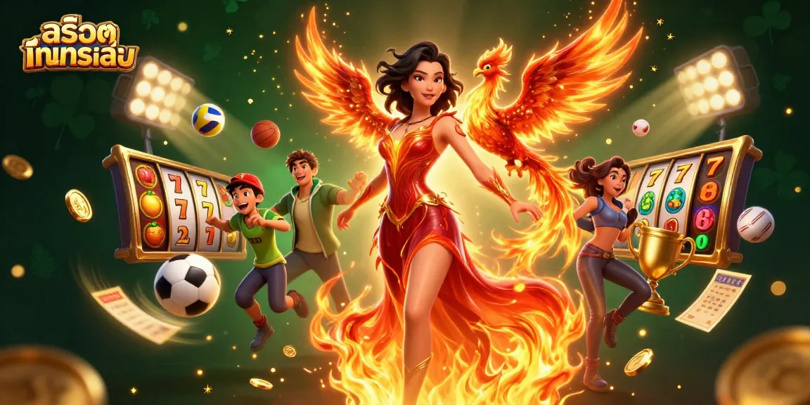 Experience สล็อตทดลองเล่น with a stunning scene of a fiery character and dynamic slot elements