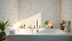 ремонт ванны акрилом с эффектным покрытием и современными инструментами для реставрации.