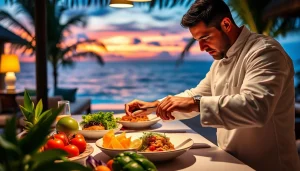 Experience exceptional dining with a Private chef St Martin creating gourmet meals in a luxurious villa.