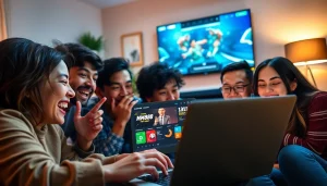 Experience the excitement of online betting with friends using MM88 on a laptop.