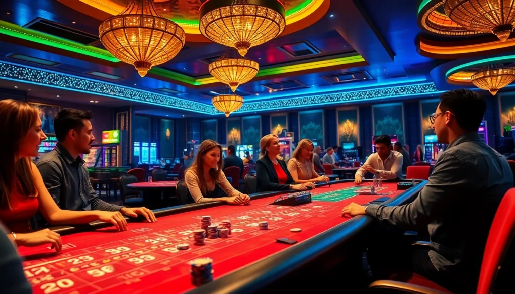 Bandar toto yang ramai di kasino memancarkan suasana penuh semangat dan kegembiraan.