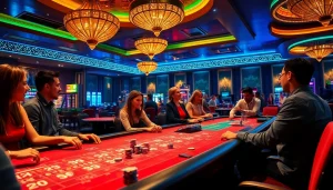 Bandar toto yang ramai di kasino memancarkan suasana penuh semangat dan kegembiraan.