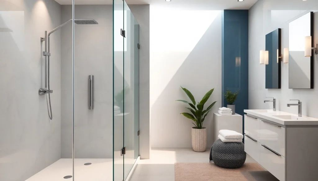 Sonni sanitär GmbH zeigt hochwertige Glasduschen und Möbel in stilvollem Bad