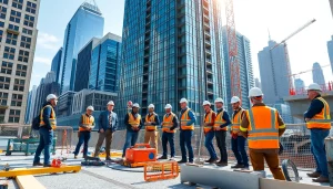 New York City General Contractor team collaborating on a construction site
