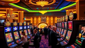 Experience the excitement of kerajaanslot with vibrant casino games and enthusiastic players.