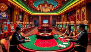 Experience the luxury of XX88 through thrilling casino games in a vibrant gambling atmosphere.