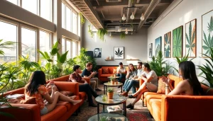 Clubs Cannabis Madrid : ambiance chaleureuse d'un club social de cannabis à Madrid.