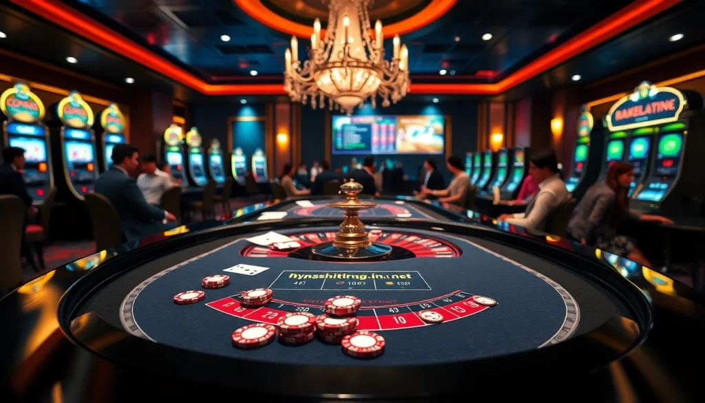 Experience thrilling gameplay with https://rr8888.in.net/ at a vibrant roulette table with excited players.