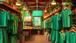 Explore trendy BOTOL169 clothing styles displayed in a lively market setting.